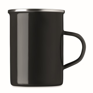 Taza metal con capa de esmalte personalizada